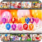 birthday video maker with song android application logo